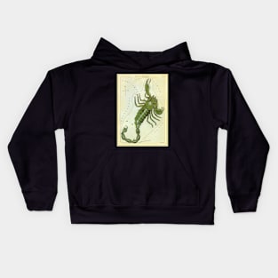 Scorpio the Scorpion, from Urania's Mirror, Vintage Signs of the Zodiac Kids Hoodie